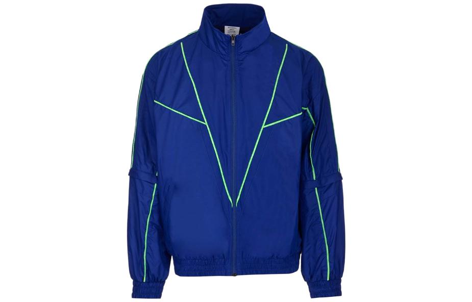 Vetements SS22 Blue Zip-Up Track Stripe Jacket Long Sleeve UE52JA100NROYAL