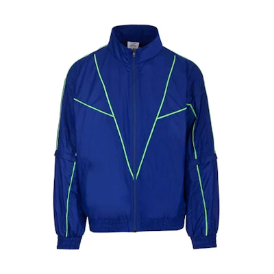 Vetements SS22 Blue Zip-Up Track Stripe Jacket Long Sleeve UE52JA100NROYAL