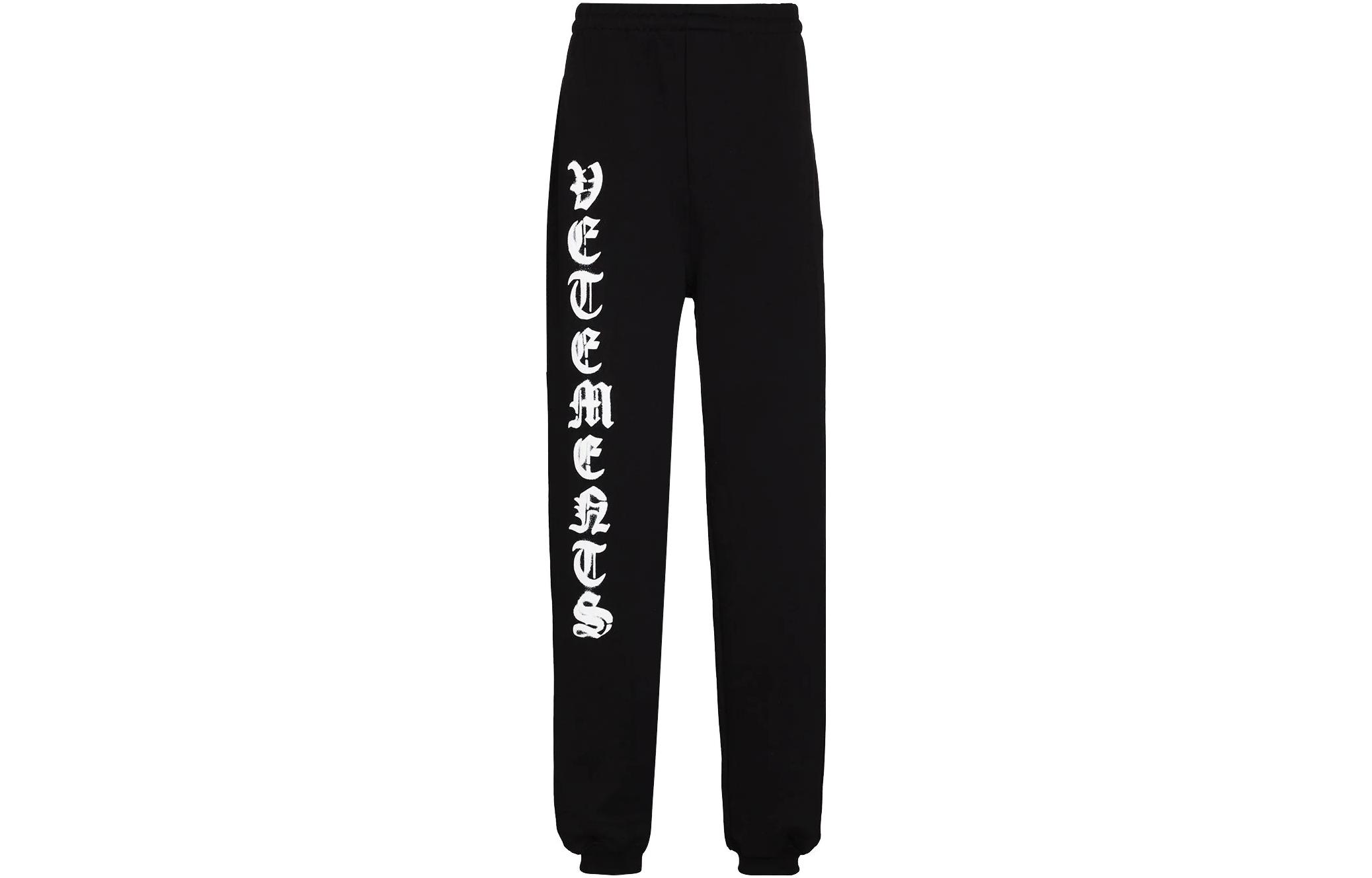Vetements SS22 Letter Logo Print Jogger Sweatpants Black (). UE52PA180B-1601