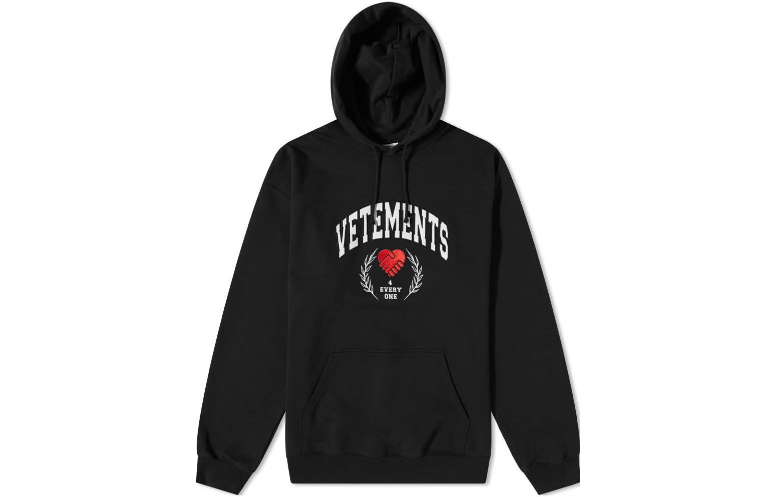 Vetements SS22 Logo Hoodie Black UA53HD420B1606