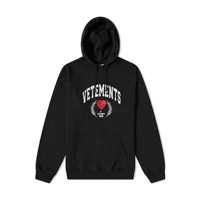 Vetements SS22 Logo Hoodie Black UA53HD420B1606