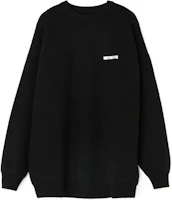 Vetements SS22 Logo Print Crewneck Sweatshirt Black UE52KN360B-2901 Vetements SS22 Logo Print Crewneck Sweatshirt Black UE52KN360B-2901
