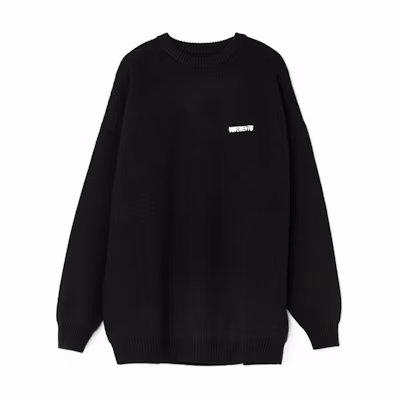 Vetements SS22 Logo Print Crewneck Sweatshirt Black UE52KN360B-2901