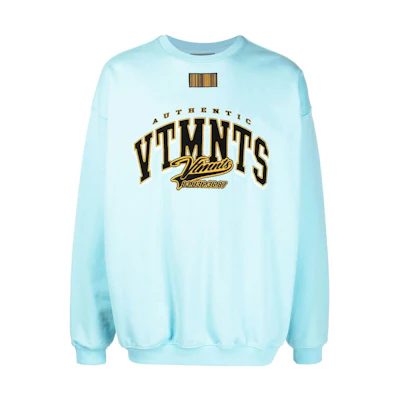 Vetements SS22 Logo Print Pullover Sweatshirt Unisex - Light Blue VL12TR160X