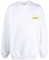Vetements SS22 Logo Print Pullover White Unisex Sweatshirt UA53CN100WWHITE Vetements SS22 Logo Print Pullover White Unisex Sweatshirt UA53CN100WWHITE