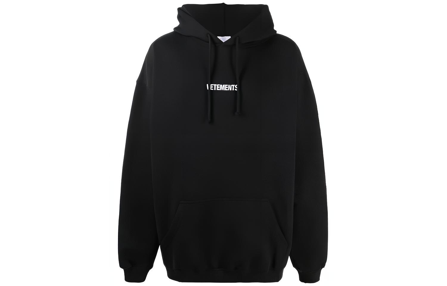 Vetements SS22 Logo Print Sweatshirt Unisex Black UE52TR380B-BLAWH