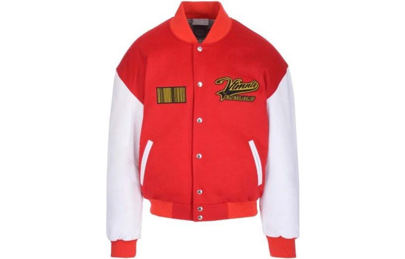 Vetements SS22 Red Letter Print Single-Breasted Jacket VL12JA620RCOLLEGEREDWHITE