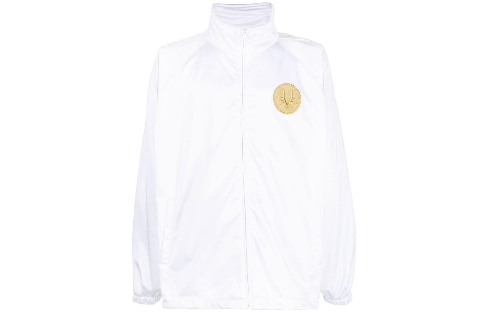 Vetements SS22 Solid Logo Patch Track Jacket White UA53AT400W1620