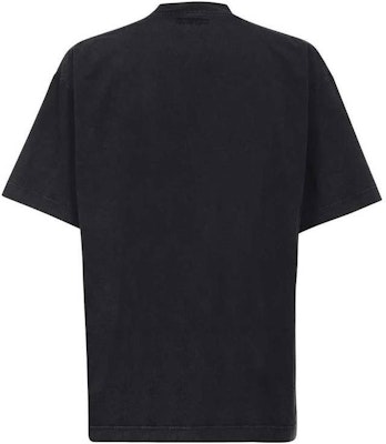 베트멍 SS23 블랙 크루넥 레터 프린트 티셔츠. UE63TR720XWASHDBLACK Lookbook 베트멍 SS23 블랙 크루넥 레터 프린트 티셔츠. UE63TR720XWASHDBLACK