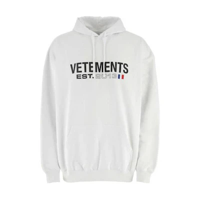 Vetements SS23 Alphabet Print Hoodie White Menswear UE54HD100WWHITE