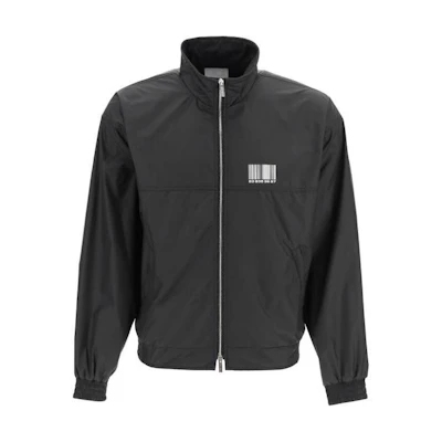 Vetements SS23 Barcode Print Stand Collar Jacket Black VL12JA140B5006BLACK