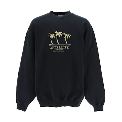 Vetements SS23 Botanical Print Crewneck Sweatshirt Black UE63CN140B-BLACK