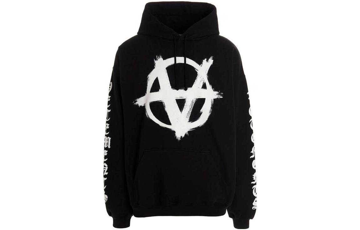 Vetements SS23 Graphic Print Pullover Hoodie Black UE63HD341XBLACK