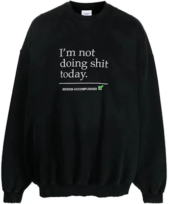 Sudadera Negra Vetements SS23 con Letras y Manga Larga para Hombre UE63CN160B-1301-BLACK Buy Sudadera Negra Vetements SS23 con Letras y Manga Larga para Hombre UE63CN160B-1301-BLACK
