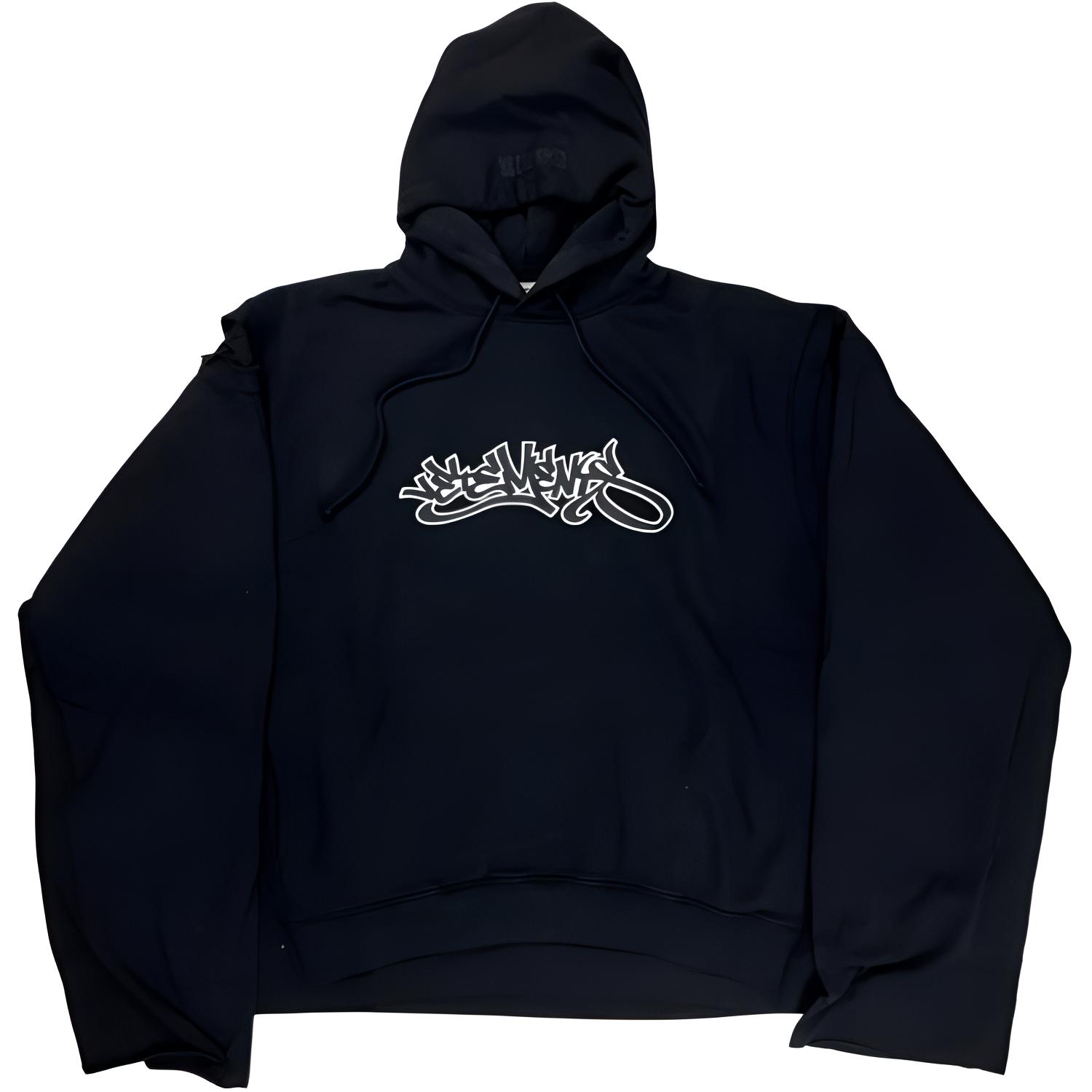 Vetements SS23 Letter Print Hoodie Black SS20TR184-BLACK