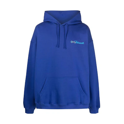 Vetements SS23 Logo Print Drawstring Hoodie Blue UA63HD161N-1302