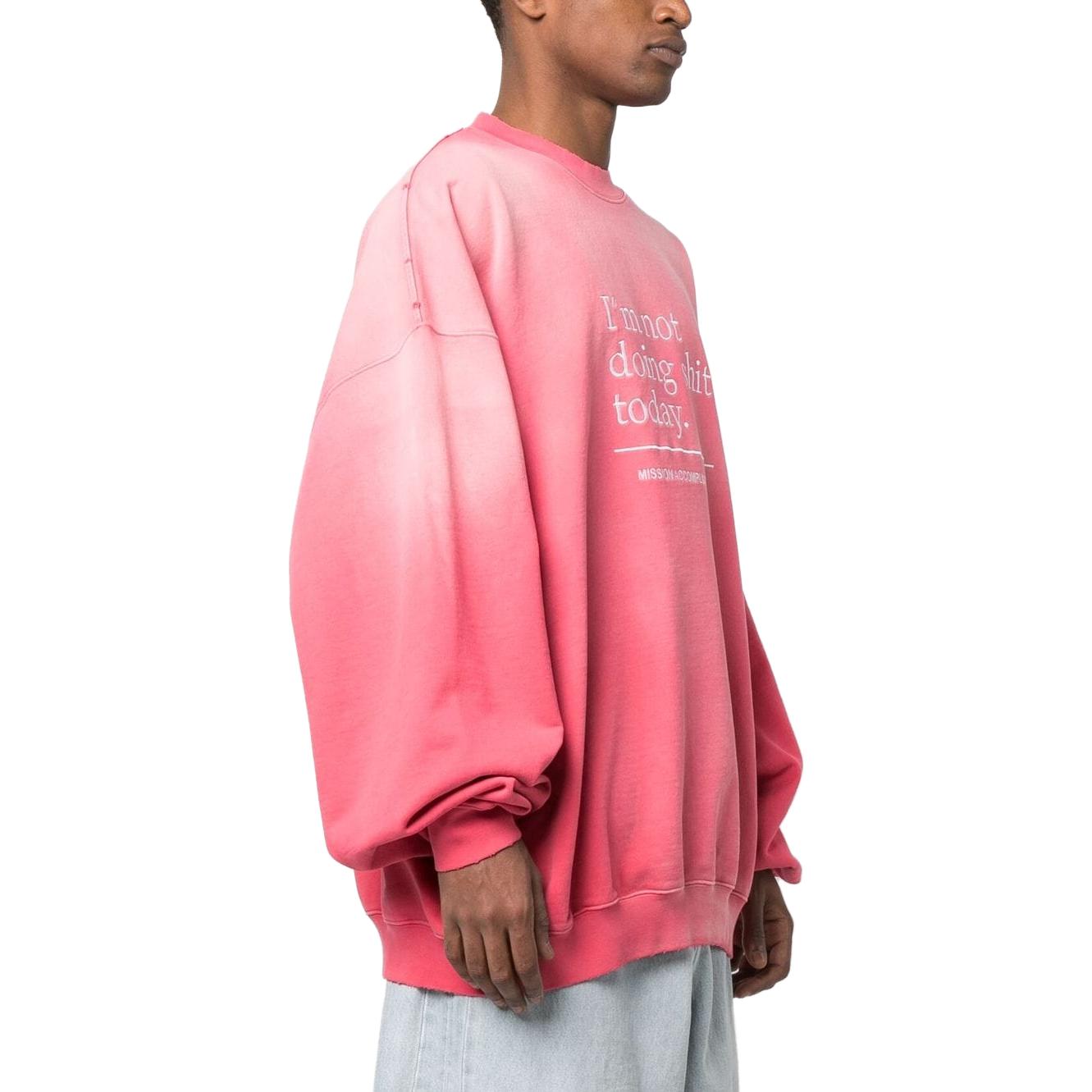 Purchase ヴェトモン SS23 ピンク ロゴプリント クルーネック プルオーバー スウェットシャツ ユニセックス UE63CN160P