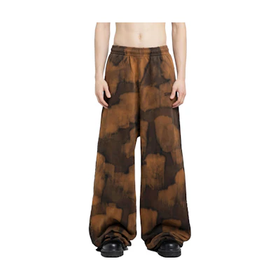 Vetements SS23 Tie-Dye Wide-Leg Relaxed Pants Black Yellow UE63SP140B-BLACK
