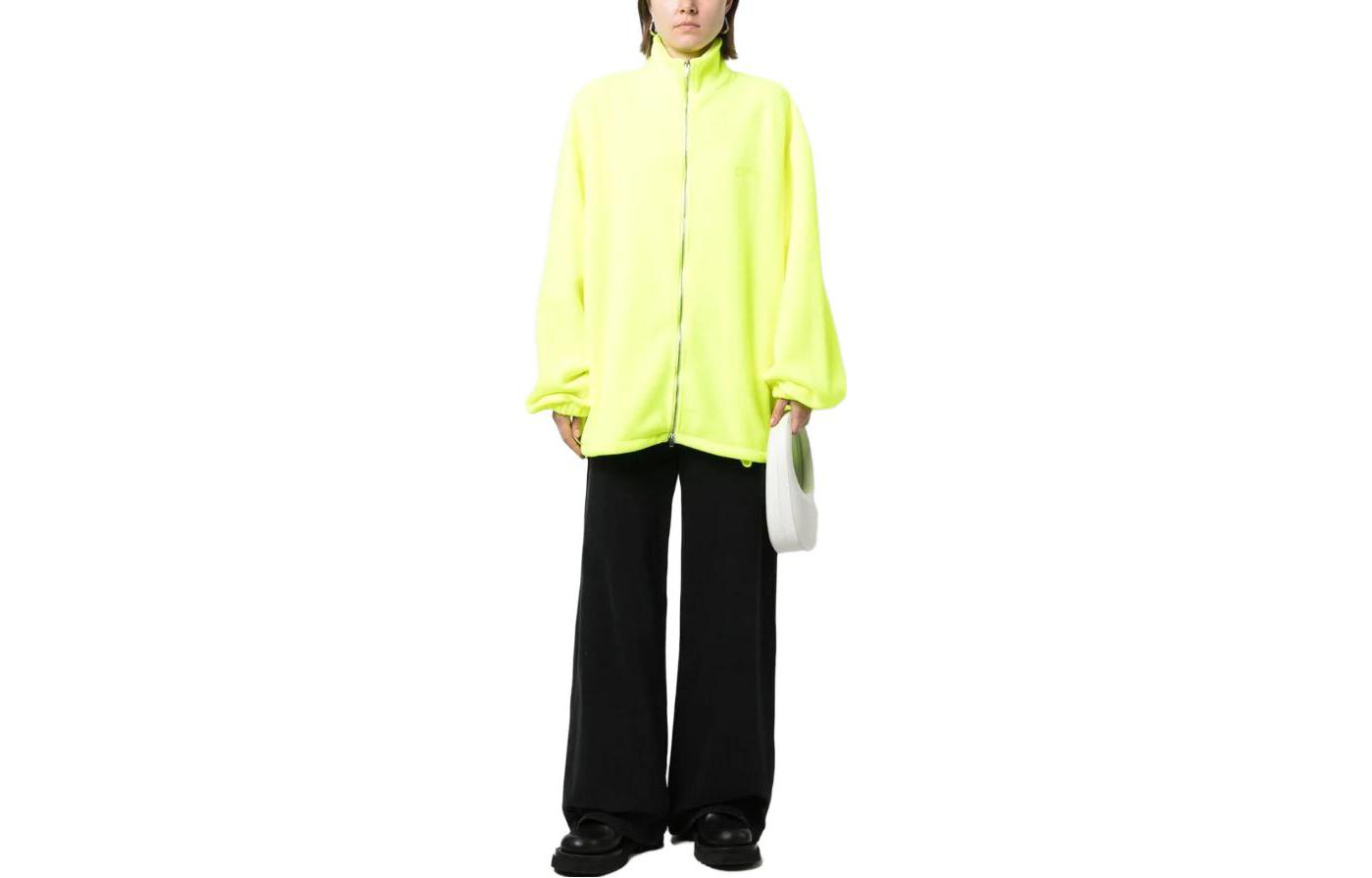 Vetements SS23 Yellow Solid Color High-Neck Zip Jacket Unisex UE63JA200Y