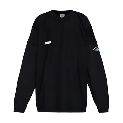 Vetements SS24 Black Loose-Fit Letter Print Pullover Sweatshirt UA65LS320B-BLACK