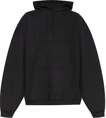ヴェトモン SS24 ブラック オーバーサイズ プルオーバーパーカー カジュアルロゴ. UA65HD370B1302-BLACK Order ヴェトモン SS24 ブラック オーバーサイズ プルオーバーパーカー カジュアルロゴ. UA65HD370B1302-BLACK