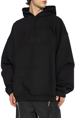 ヴェトモン SS24 ブラック オーバーサイズ プルオーバーパーカー カジュアルロゴ. UA65HD370B1302-BLACK Shop ヴェトモン SS24 ブラック オーバーサイズ プルオーバーパーカー カジュアルロゴ. UA65HD370B1302-BLACK