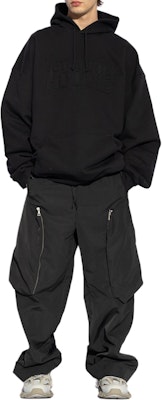 ヴェトモン SS24 ブラック オーバーサイズ プルオーバーパーカー カジュアルロゴ. UA65HD370B1302-BLACK Purchase ヴェトモン SS24 ブラック オーバーサイズ プルオーバーパーカー カジュアルロゴ. UA65HD370B1302-BLACK