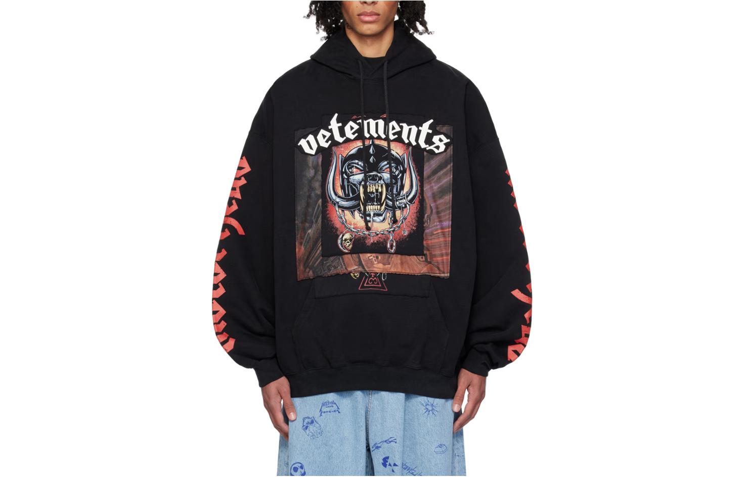 Vetements SS24 Capsule Logo Oversized Hoodie Black 241669M202024