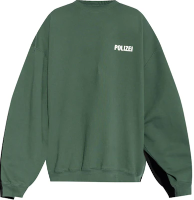 Vetements SS24 Colorblock Crewneck Relaxed Fit Sweatshirt Green UA65CW423G1302-GREEN Buy Vetements SS24 Colorblock Crewneck Relaxed Fit Sweatshirt Green UA65CW423G1302-GREEN