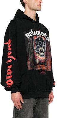 ヴェトモン SS24 ロゴプリント リブ付きフーディー ブラック ユニセックス パーカー UE64HD290BB-BLACK Details for ヴェトモン SS24 ロゴプリント リブ付きフーディー ブラック ユニセックス パーカー UE64HD290BB-BLACK