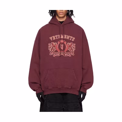 Vetements SS24 Red Oversized Logo Hoodie Long Sleeve 241669M202013