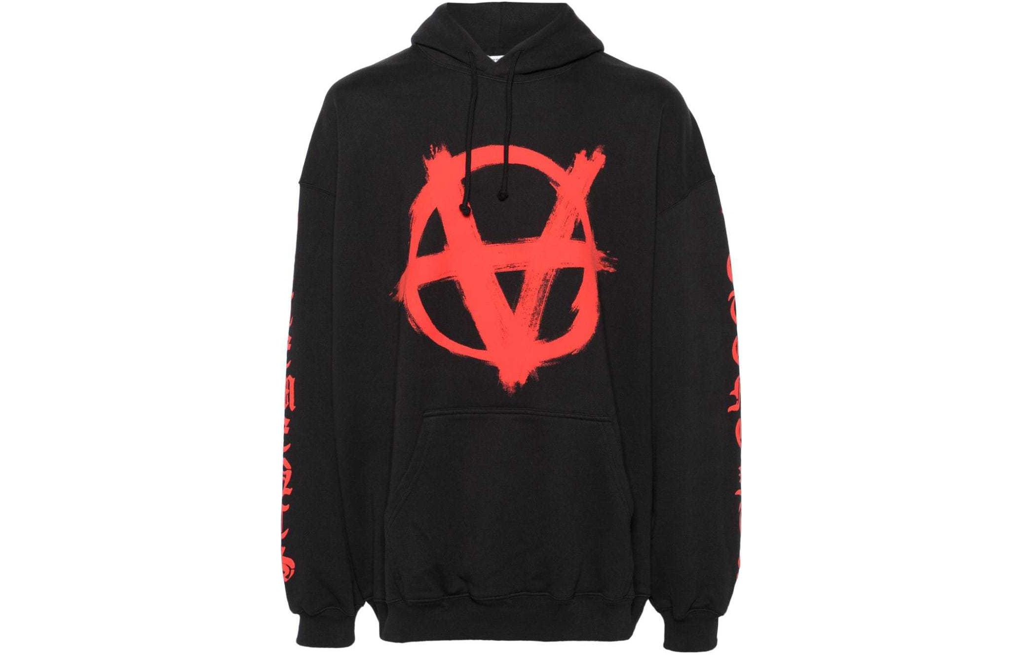 Vetements Textured Print Sweatshirt Unisex Black UE64HD700BR