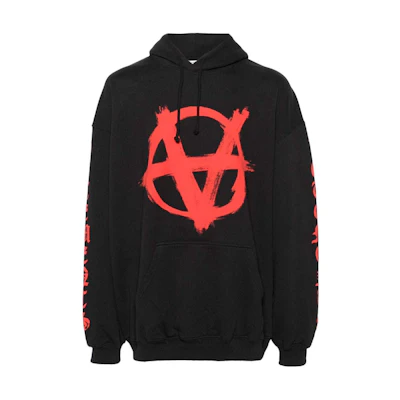 Vetements Textured Print Sweatshirt Unisex Black UE64HD700BR