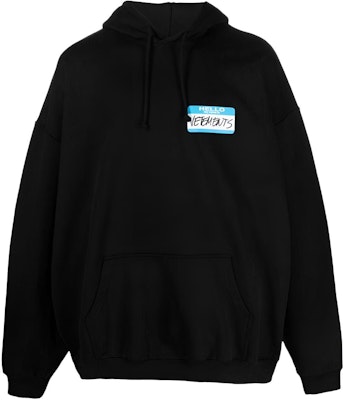 Vetements 男女黑色Logo印花紋理針織長袖上衣。 UE64HD900B Buy Vetements 男女黑色Logo印花紋理針織長袖上衣。 UE64HD900B