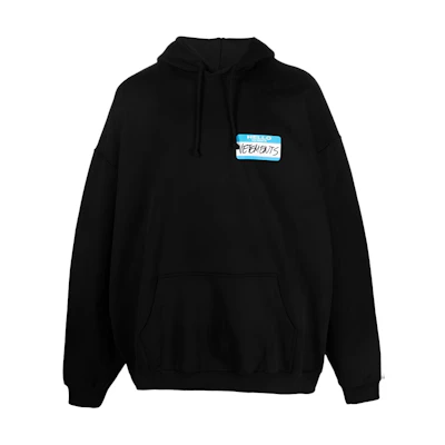 Vetements Unisex Black Logo Print Textured Knit Sweatshirt. UE64HD900B