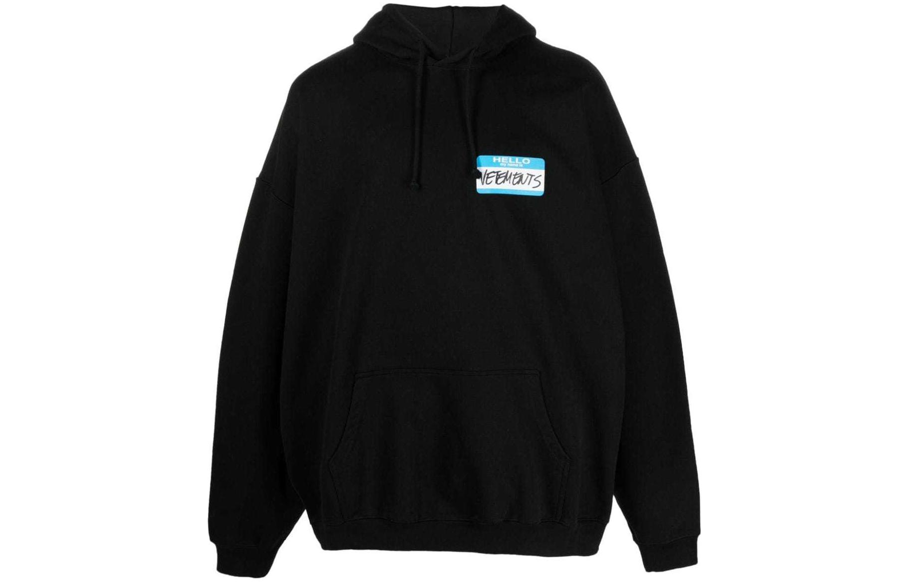 Order Vetements 男女黑色Logo印花紋理針織長袖上衣。 UE64HD900B