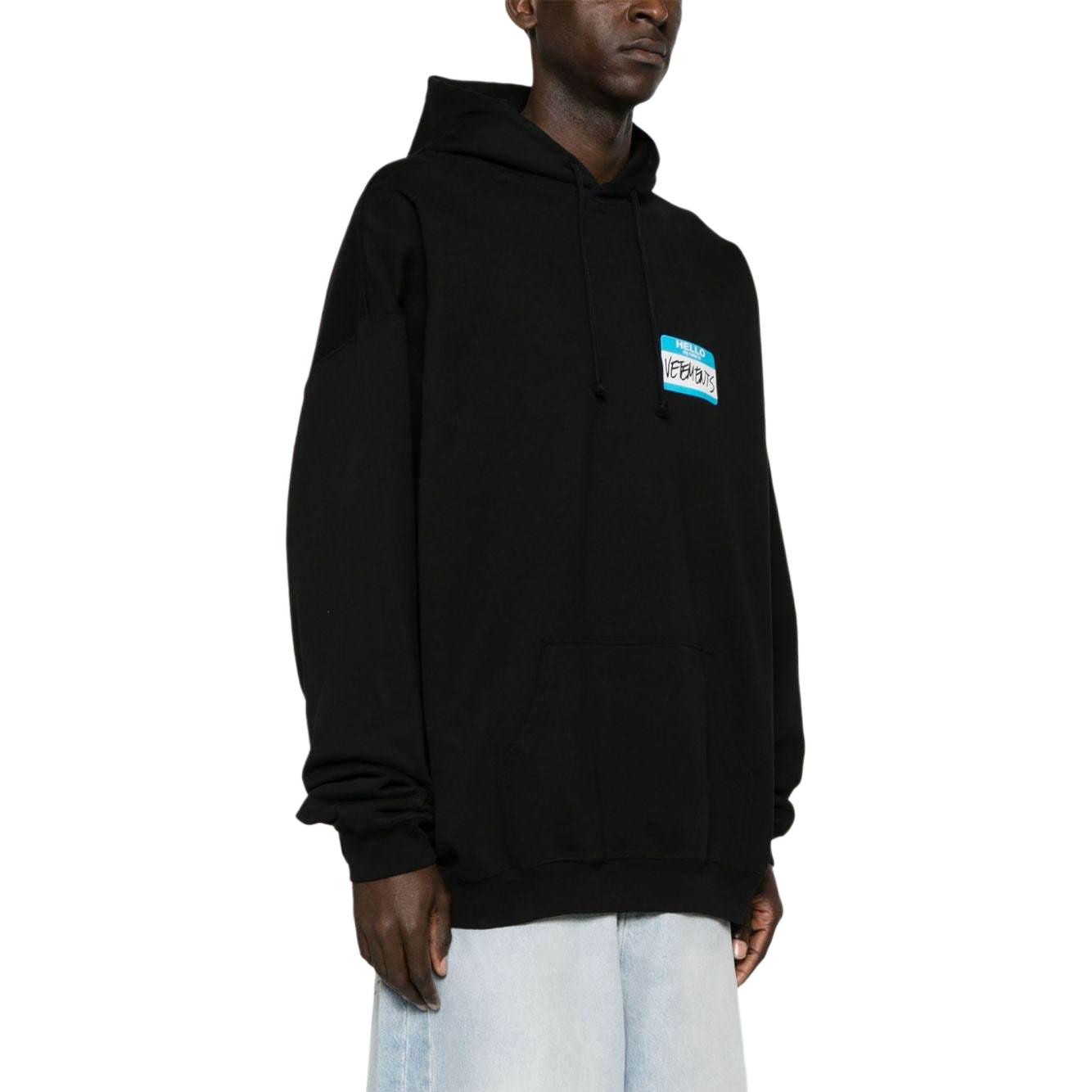 Purchase Vetements 男女黑色Logo印花紋理針織長袖上衣。 UE64HD900B