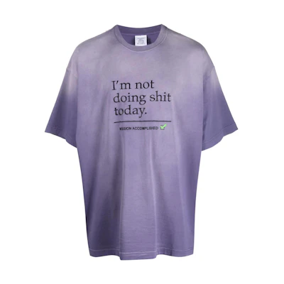 Vetements Unisex Purple Gradient Effect Crewneck Short Sleeve T-Shirt. UE63TR320L-LILAC