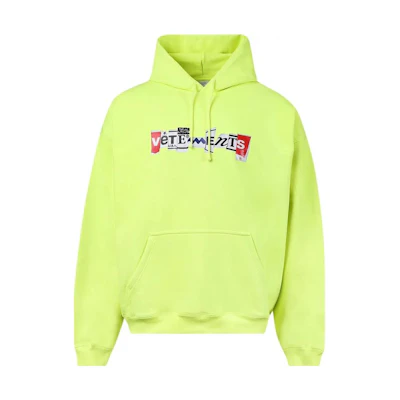 Vetements Yellow Graphic Print Hoodie UA53HD240Y
