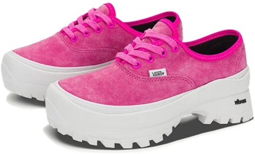 vibram x Vans Authentic 減震耐磨 低筒 滑板鞋 男女同款 玫瑰紅色 Lookbook vibram x Vans Authentic 減震耐磨 低筒 滑板鞋 男女同款 玫瑰紅色