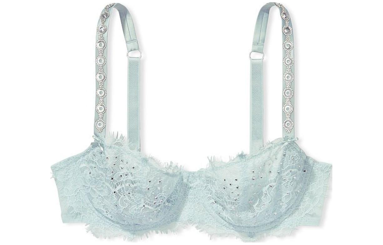 Victoria's Secret Dream Angels Lace Bralette with Rhinestone Straps in Tiffany Blue 11196986-84B7