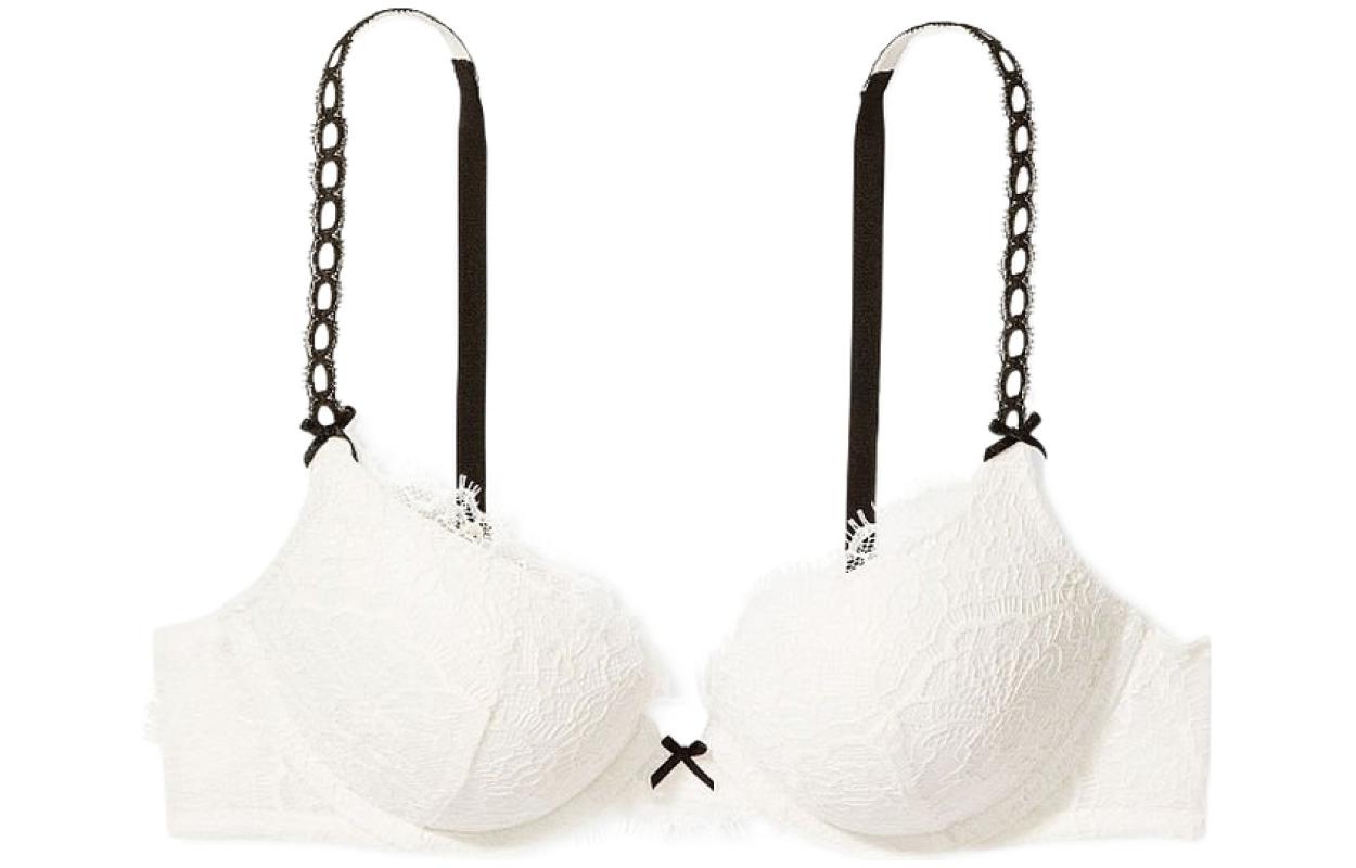 Victoria's Secret Lace Push-Up Bra Coconut White V-Shaped Bralette. 11200969-34Y5
