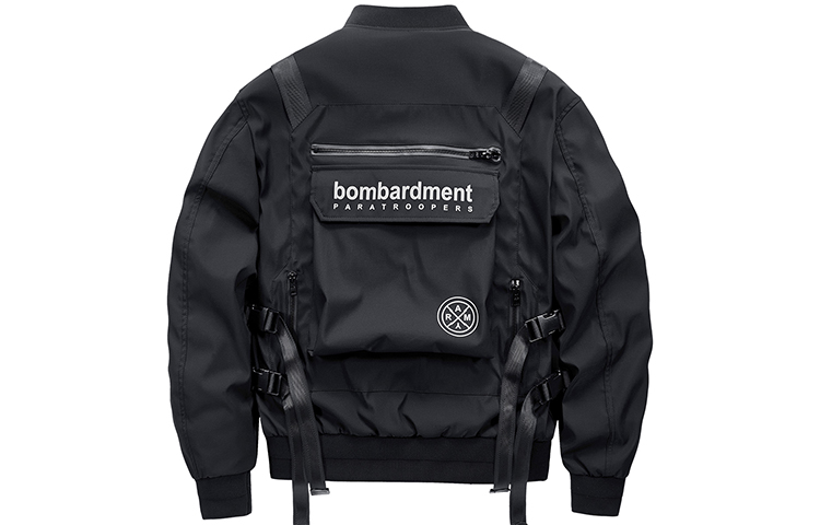 VIP Aviation Streetwear Airborne Multi-Pocket Utility Jacket Unisex - Black AK201103