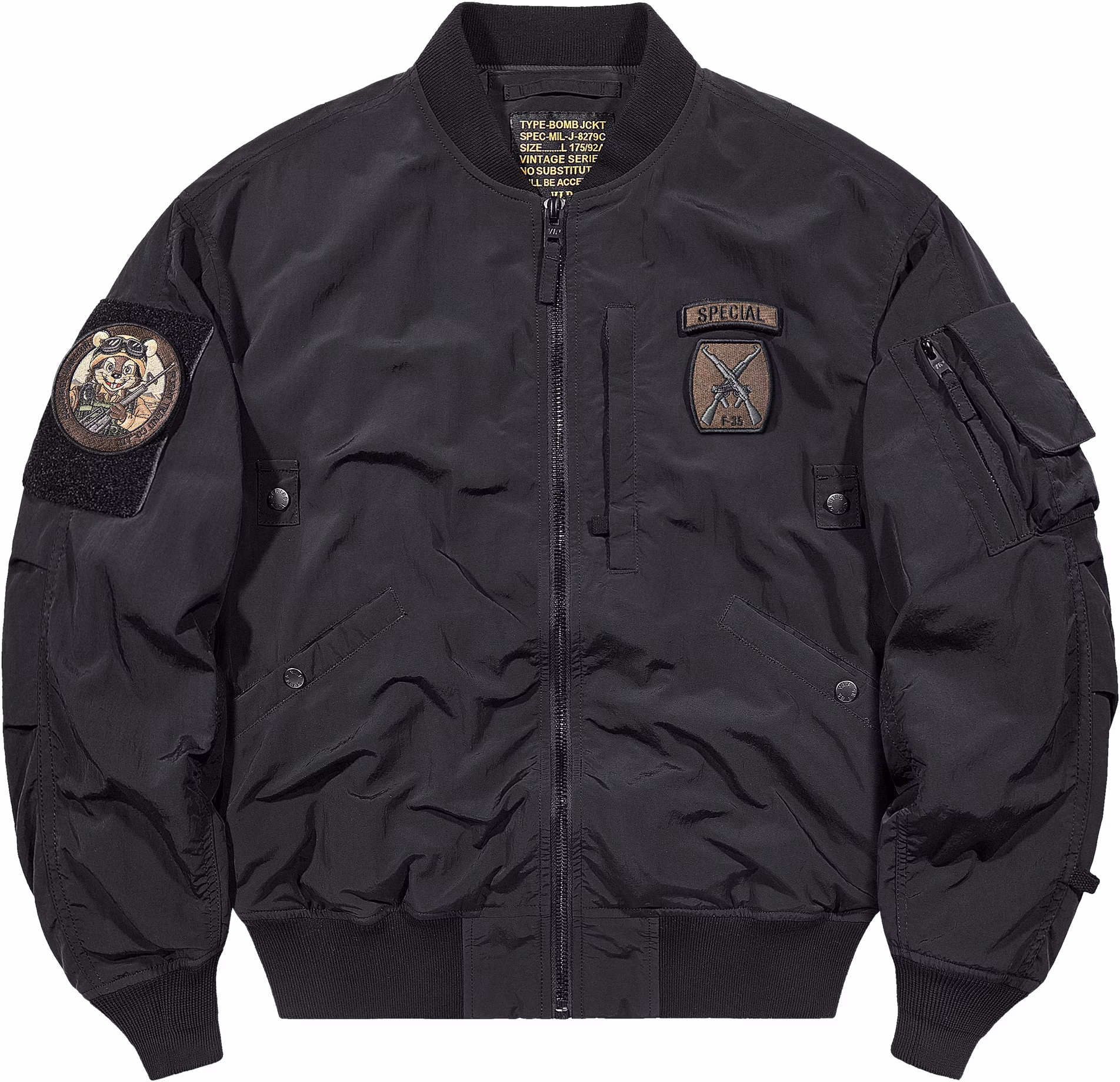 vip-ma-1-air-force-bomber-jacket-with-patches-unisex-loose-fit-pilot-style-vl-12317