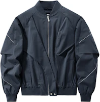 VIP Streetwear Minimalist Baseball Jacket Unisex Fog Blue Oversized Design VZ222071 VIP Streetwear Minimalist Baseball Jacket Unisex Fog Blue Oversized Design VZ222071