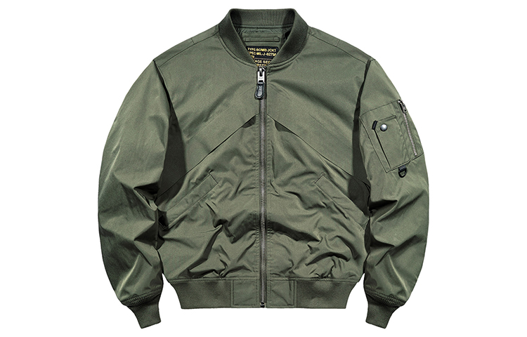 VIP Streetwear Plain Bomber Jacket Unisex Loose Fit Pilot Style Outerwear V21CJK039