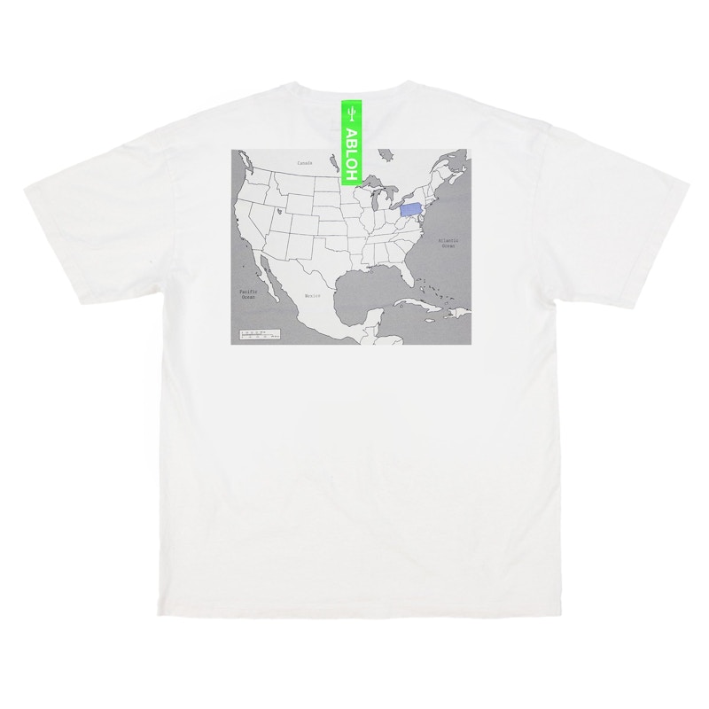 Virgil Abloh Canary Yellow Pennsylvania "Swing State" T-Shirt White
