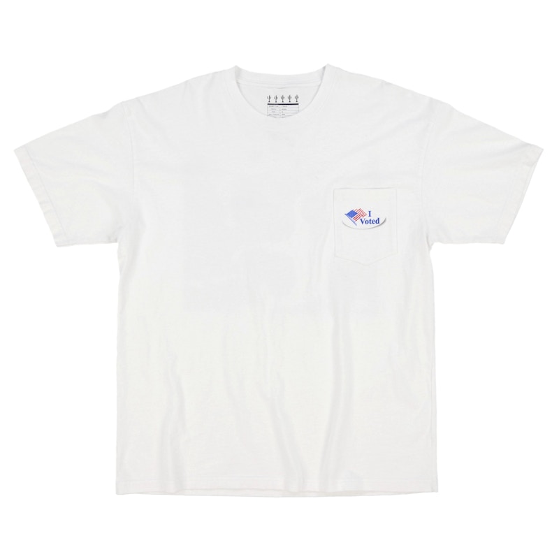 Order Virgil Abloh Kuning Canary Pennsylvania "Swing State" Kemeja-T Putih