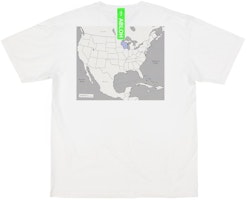 Virgil Abloh Canary Yellow Wisconsin "Swing State" T-Shirt White Virgil Abloh Canary Yellow Wisconsin "Swing State" T-Shirt White