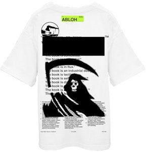 Virgil Abloh Canary Yellow x Artwork x Reaper II Baju-T Putih Order Virgil Abloh Canary Yellow x Artwork x Reaper II Baju-T Putih